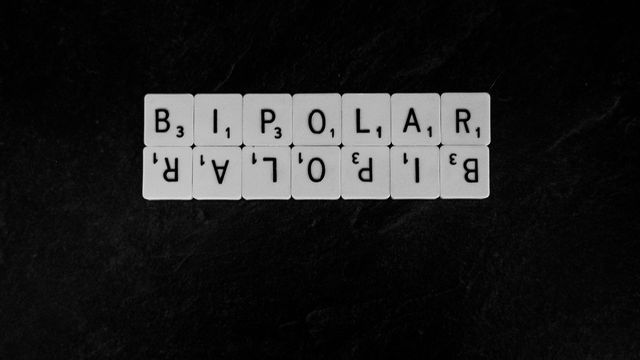 Scrabble letters spelling bipolar. 