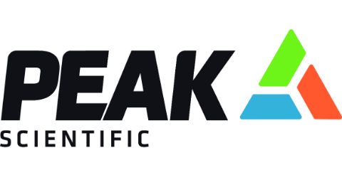 A logo for the brand PEAK Scientific