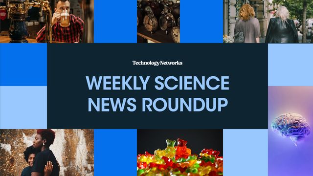 Technology Networks' weekly science news roundup logo. 
