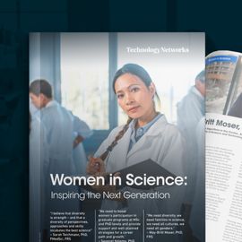 Women in Science eBook cover and another page behind this. 